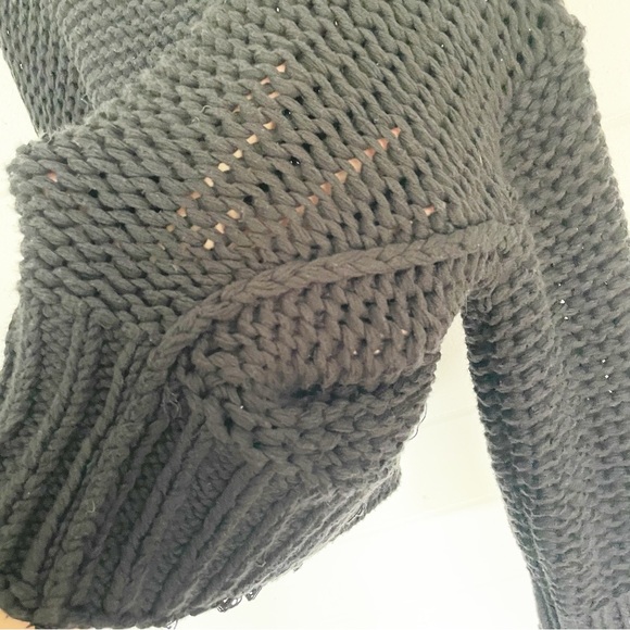 Free People 'My Only Sunshine' Chunky Knit
Mock Neck Sweater in Black Medium - Picture 11 of 15